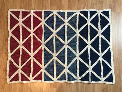 KNITTING PATTERN: Triangle Waves Afghan Pattern (Garter Stitch), modular knitting